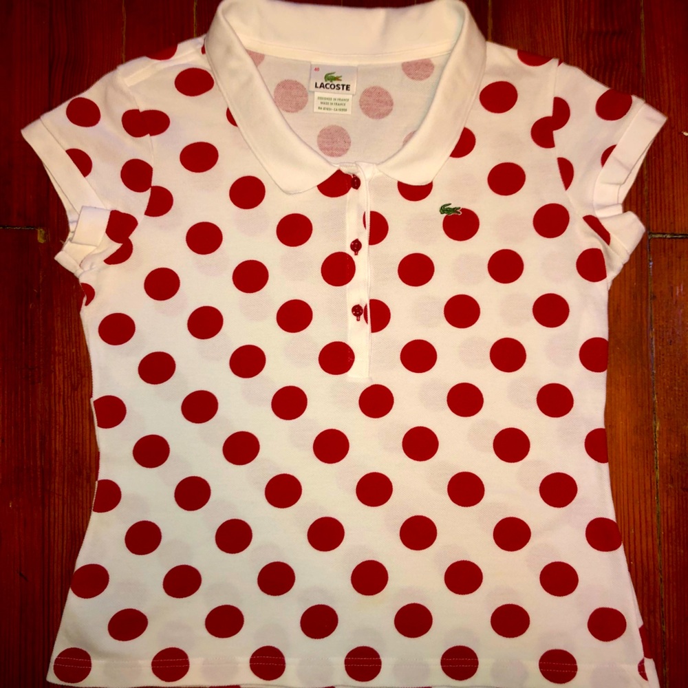 Lacoste Printed Cotton Pique Polo Shirt